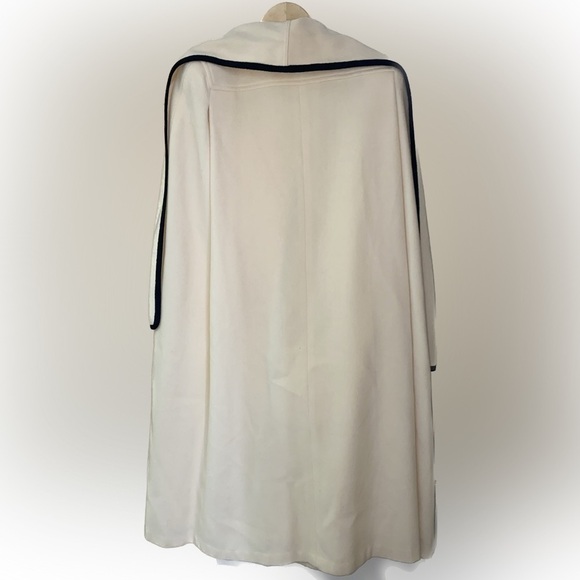 VTG Alorna Women's Wool Cape Coat O/S Neutral RARE Poncho Cocktail Party - Picture 2 of 16